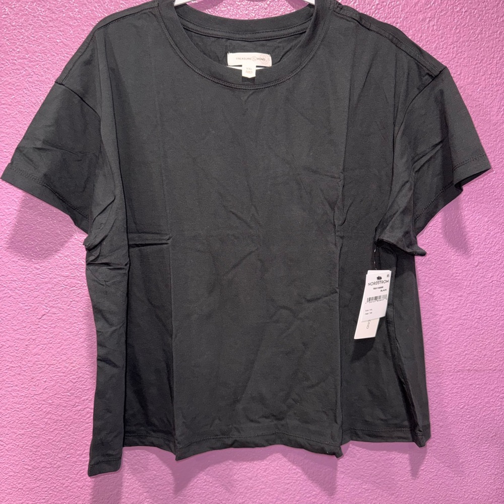 Treasure & Bond Black Short Sleeve Tee